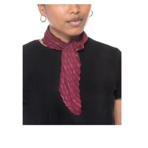 INC International Concepts Pleated Square Scarf wine New